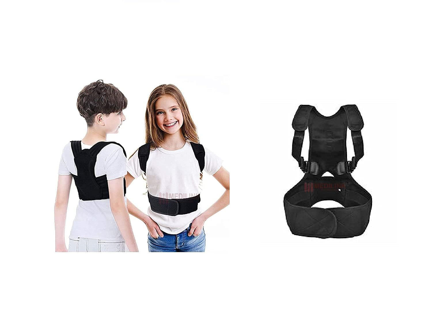 BELTWALA Kids Back Brace | Posture Corrector Belt for Children | Adjustable Clavicle & Shoulder Support Brace | Pain Relief for Bad Posture, Back & Neck | Comfortable – Child Universal-image-19