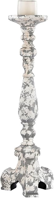 Sterling Restoration Candle Holder in Aged Plaster