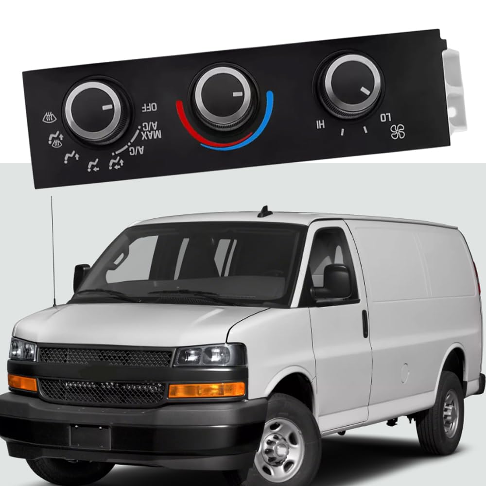 Riloer Módulo de control de clima, perilla de aire acondicionado, interruptor de panel de control de clima A/C, kit de reparación de botones de perilla de control de clima compatible con Chevrolet
