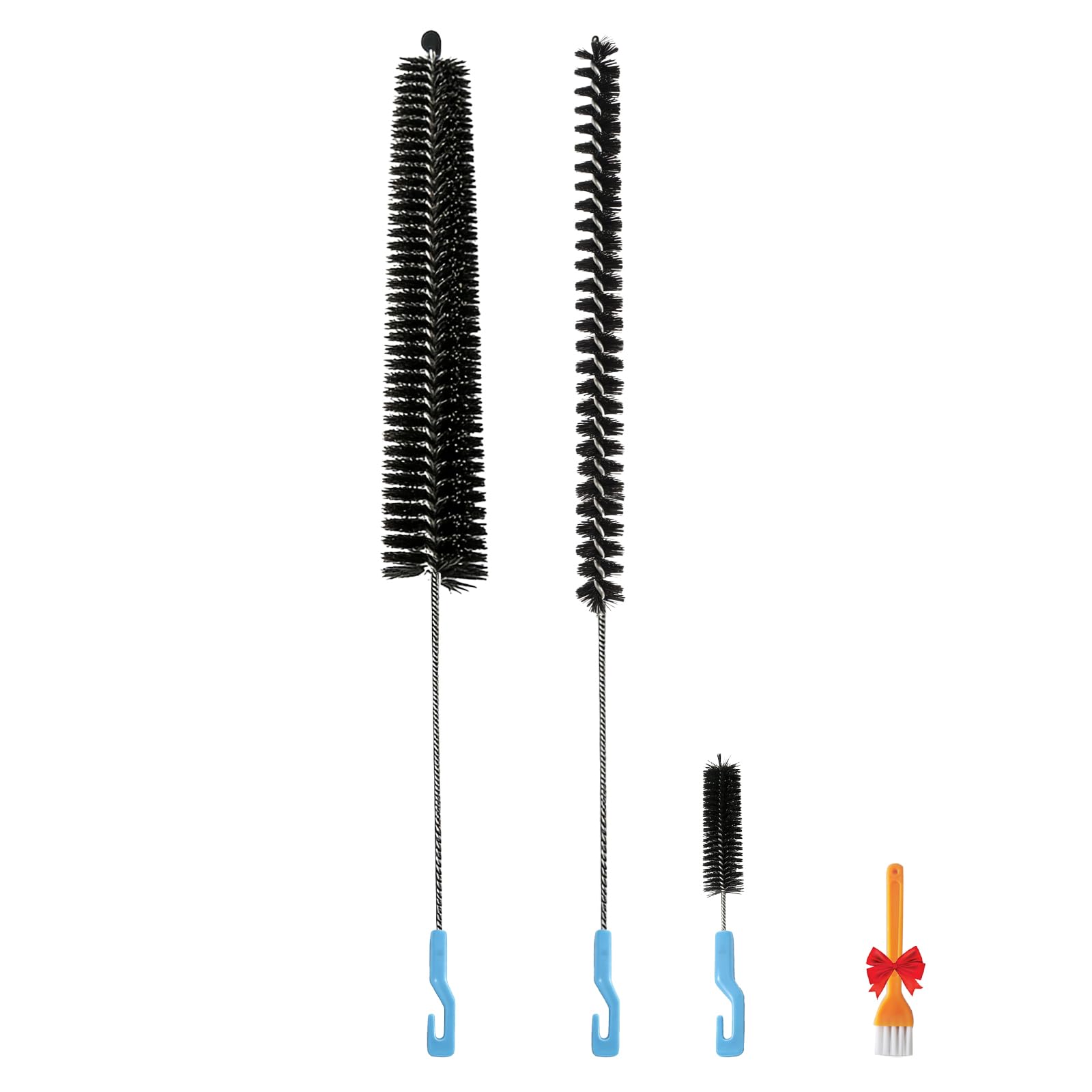 Izsohhome Black Dryer Lint Vent Trap Cleaner Kit - Long Flexible Refrigerator Coil Brush (3Pcs)