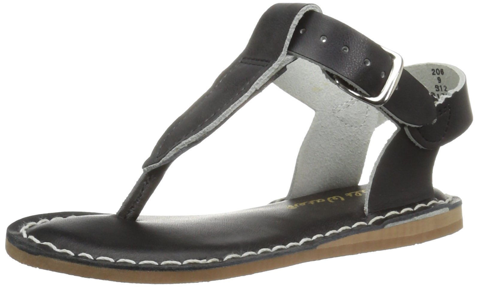 Salt Water Sandals by Hoy Shoe T-Thong Sandal, Black, 9 Infant