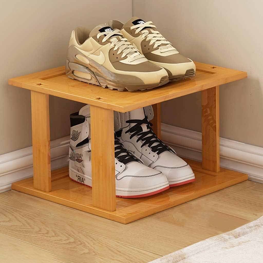 Ash & Roh Wooden Shoe Rack for Home Shoe Storage Multipurpose Storage Shelves Shoe Stand for Chappal Slipper Sneakers Footwear Space Saving Portable Shoe Rack Kitchen Storage Rack (2 TIRE)-image-14