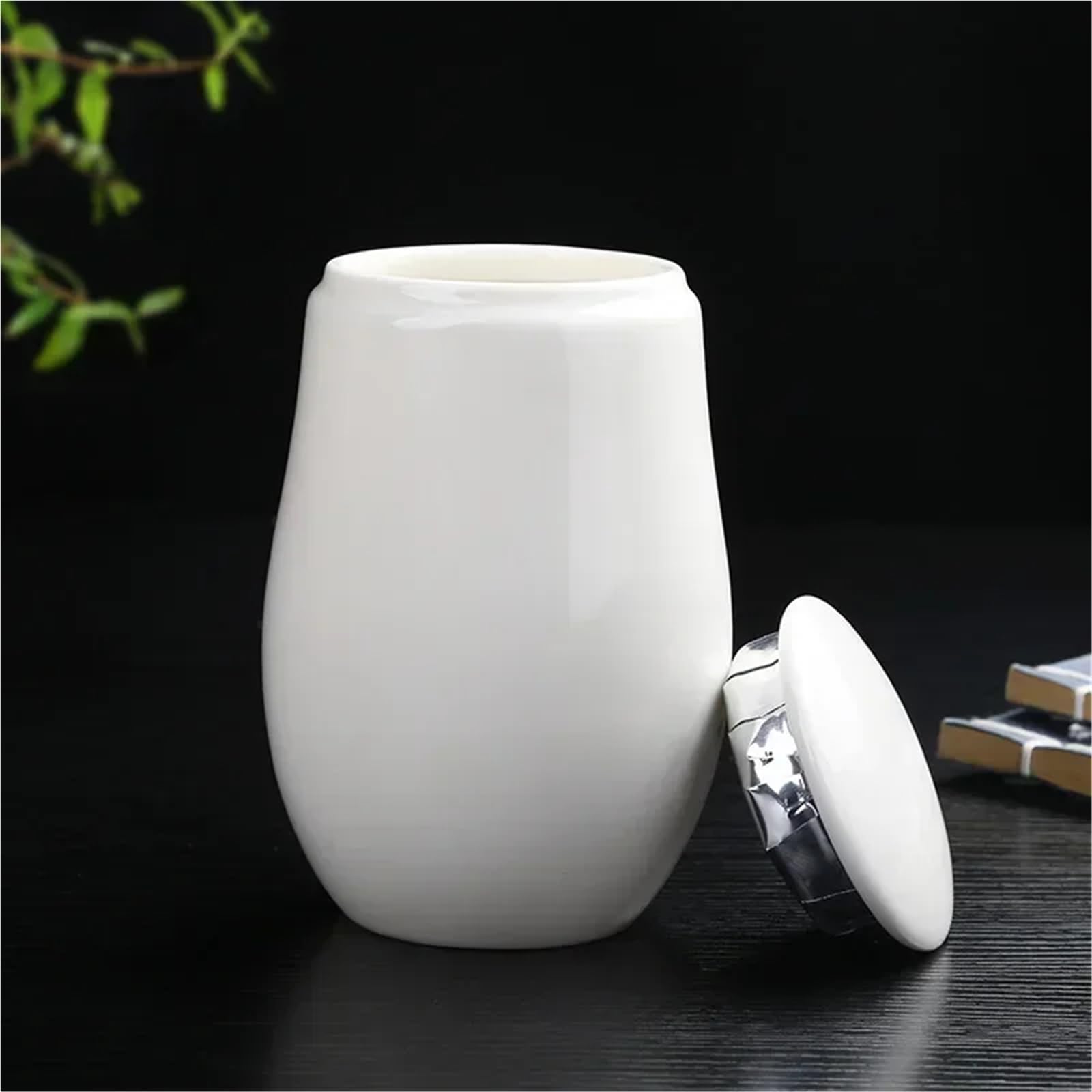Scatola per Tè in Ceramica Lattina for tè in ceramica bianca pura, contenitore, for caffè, piccolo serbatoio sigillato, set da viaggio, scatole for la casa, barattolo decorato