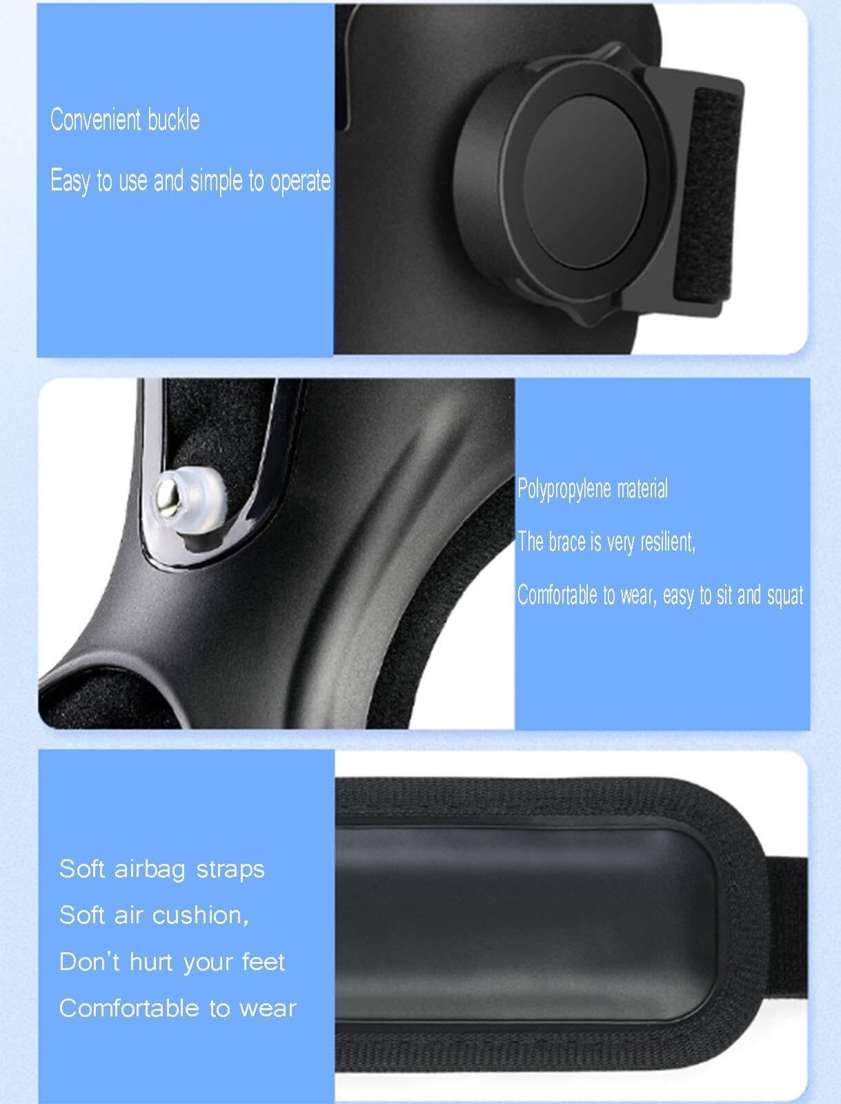 Soporte para la Periostitis Tibial, Soporte para pie caído, ortesis para pie caído, Tobillera, férula para esguinces, tendinitis/Mujeres y Hombres, 1 par, L, Izquierda Individual