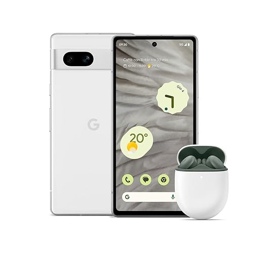 Immagine del prodotto Google Pixel 7a - Cellulare 5G Android Sbloccato con Grandangolo - Bianco Ghiaccio + Pixel Buds A-Series - Auricolari Wireless con Bluetooth – Verde Oliva