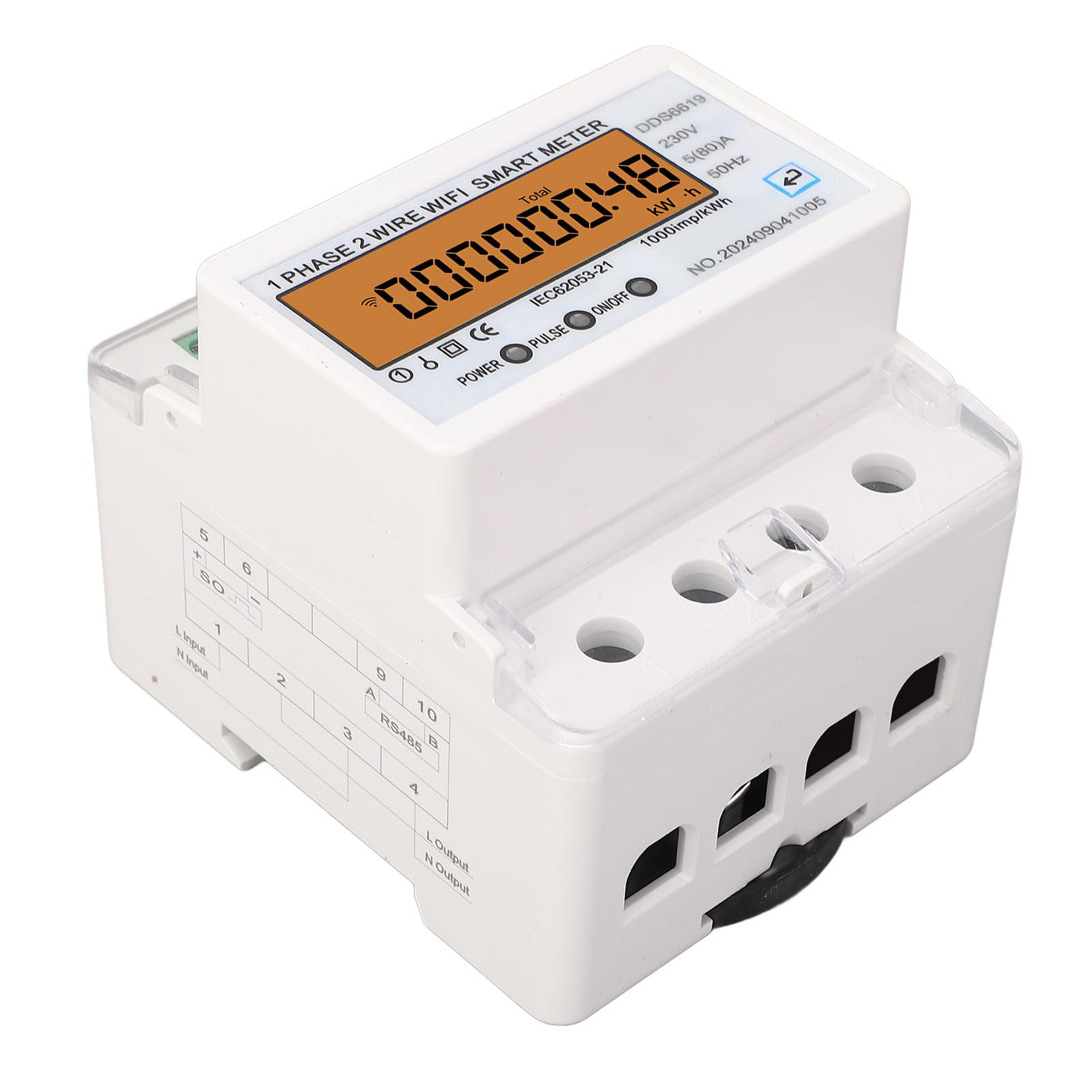 SUNGOOYUE Licznik Energii WiFi Inteligentny Jednofazowy Miernik Mocy do Zdalnego Sterowania z Wyświetlaczem LCD do Monitorowania Energii w Domu