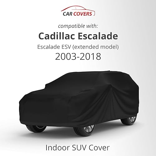 Miniatura 7 de Cubierta para coche SUV para Cadillac Escalade (todos excepto modelos largos ESV o EXT Camiones) 1999  2018  Negro satinado  Material interior ultra
