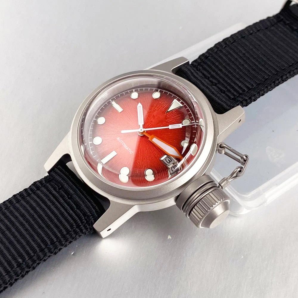 Automatyczny męski zegarek do nurkowania ze stali nierdzewnej 36 mm z szafirowym kryształem 8215, wodoodporny zegarek na rękę 200 m