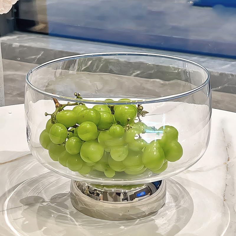 FioRev(フィオレブ) ゴールデンブランチブラケットフルーツプレート透明フルーツトレイガラスボウルティー 通勤・デートに活躍