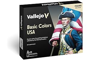 Vallejo Basic USA Value Paint Set: Acrylic Paints Model Kit Includes 16...