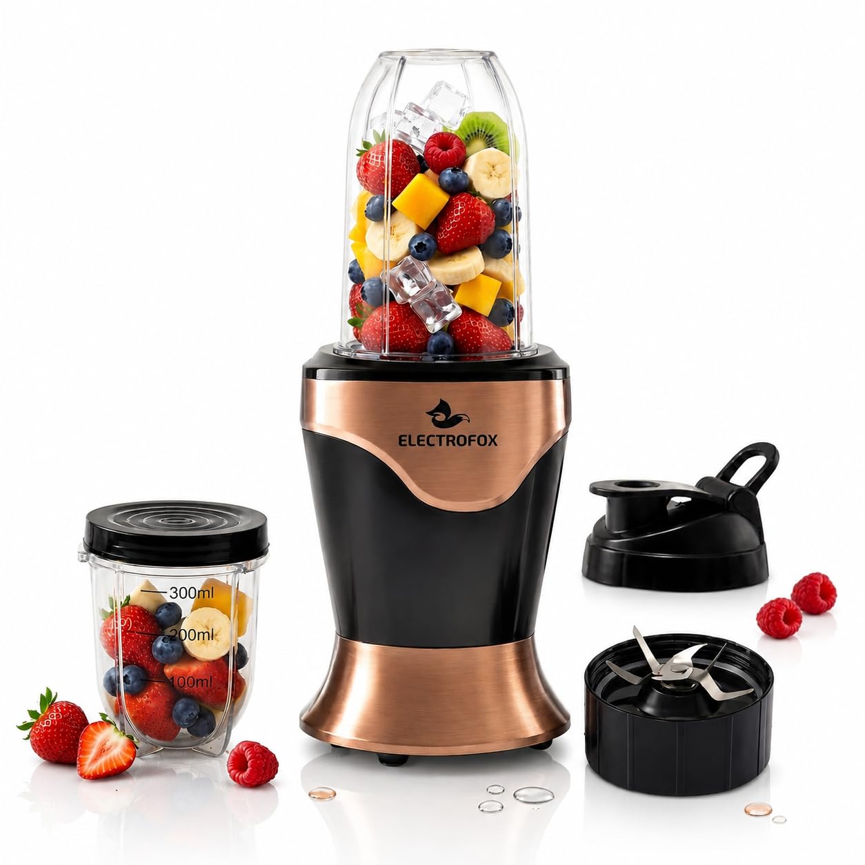 Electrofox ActiveBlend 2 Jar Pro Nutri Blender 750 W Juicer Mixer Grinder For Smoothies, Juice and Protein Shake (2 Jar Active Blend Nutri | 2 Jars | Copper & Black) 2 Year Warranty-image-28