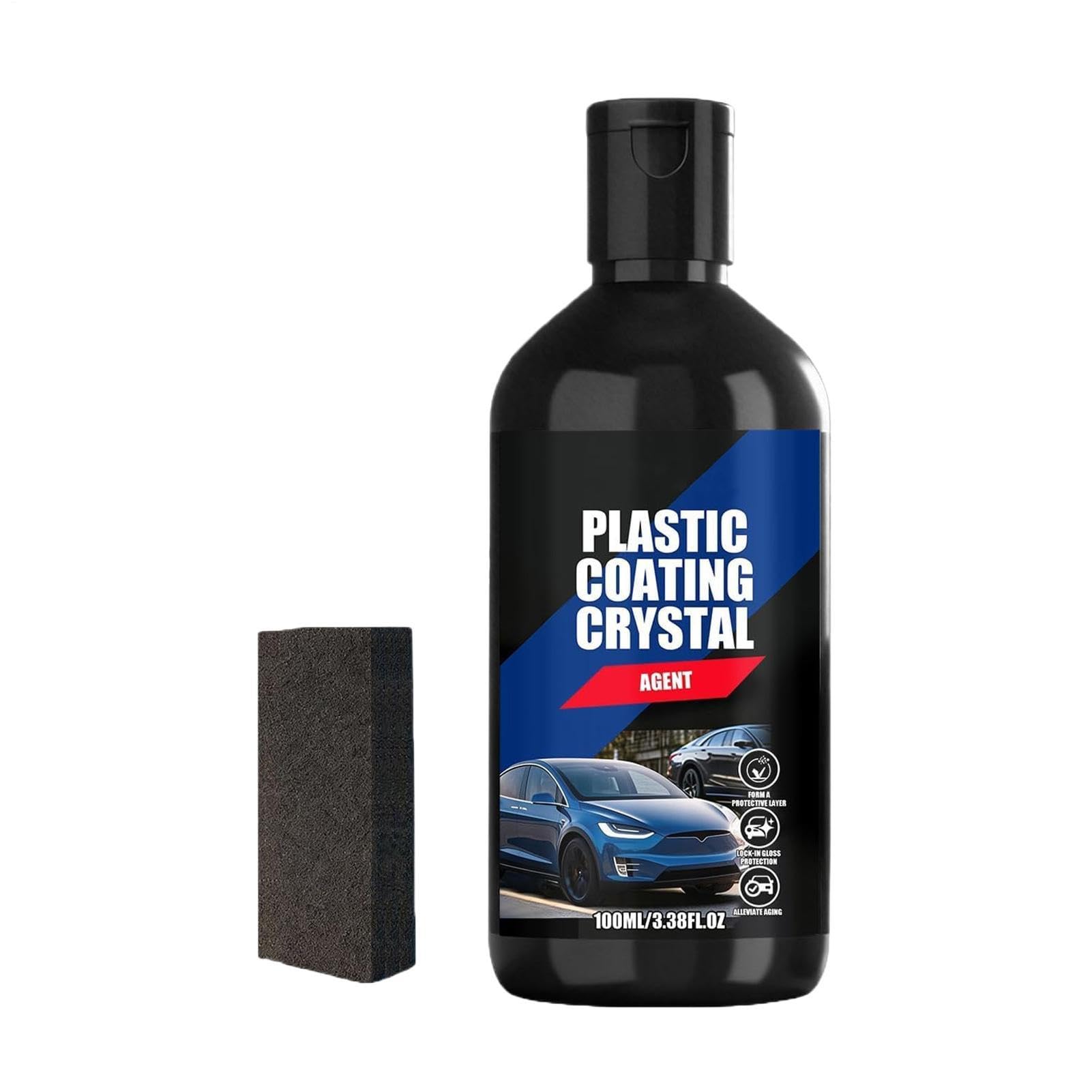 Odtwarzacz czarnych wykończeń samochodowych, powłoka do usuwania zarysowań 100 ml, środek do usuwania zarysowań wnętrza samochodu, do połysku na zewnątrz deski rozdzielczej, do samochodu SUV