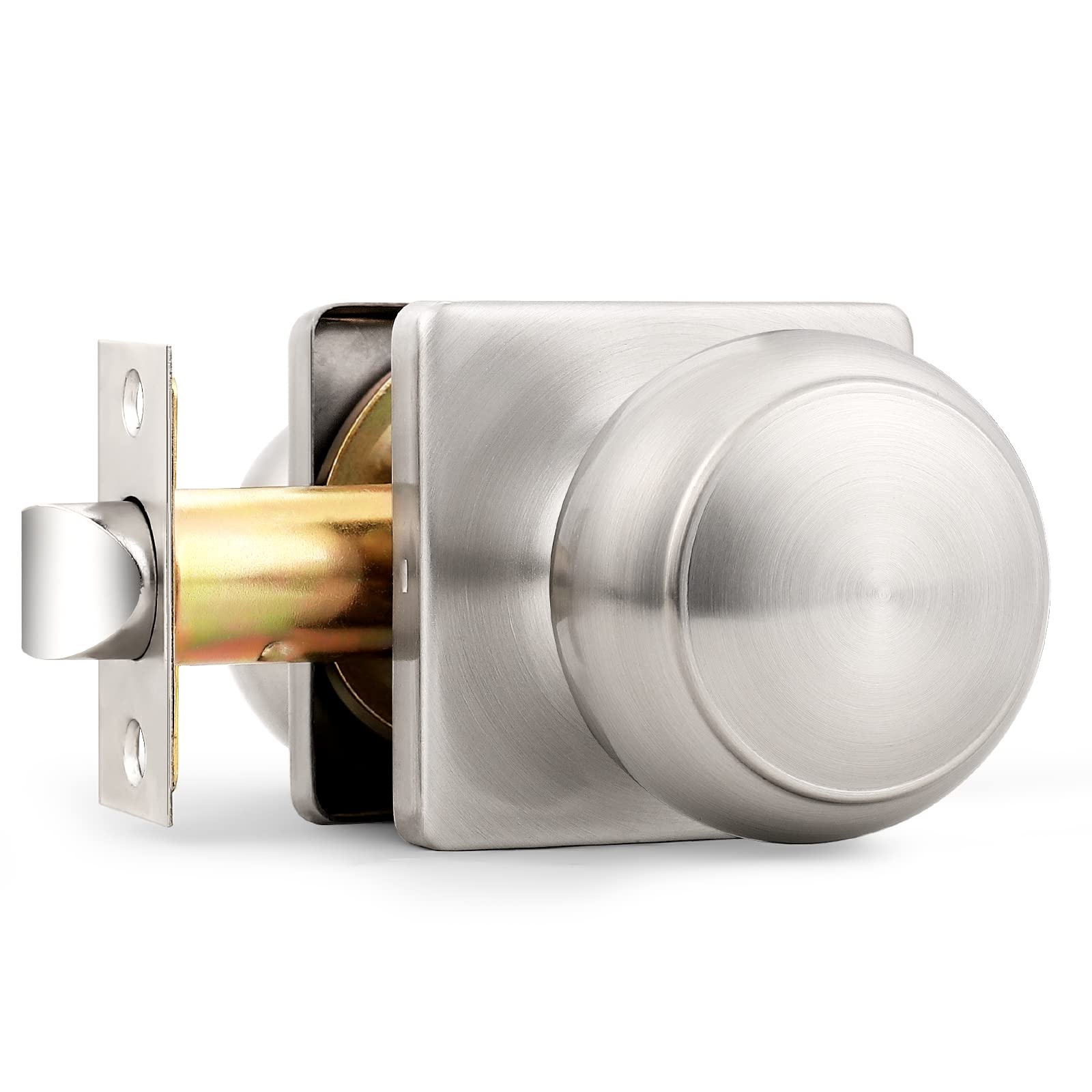 Brushed Nickel Passage Door Knobs - 6 Pack -12