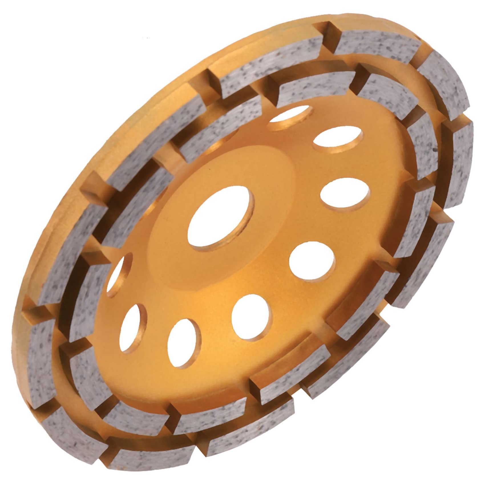 3piezas 150 mm 7 Pulgadas Diamante Segmento de 2 Muela Abrasiva Disco de Lijado Lijadora Amoladora Copa Herramientas Abrasivas 22 mm Agujero para Concreto Granito