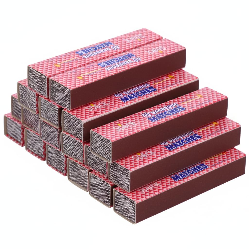 Long Wooden Matches for Barbeque Grilling, Fireplace, Camping, Candles | 11" Long Wholesale Lot Pack of 13 x 40 (520 Matches)