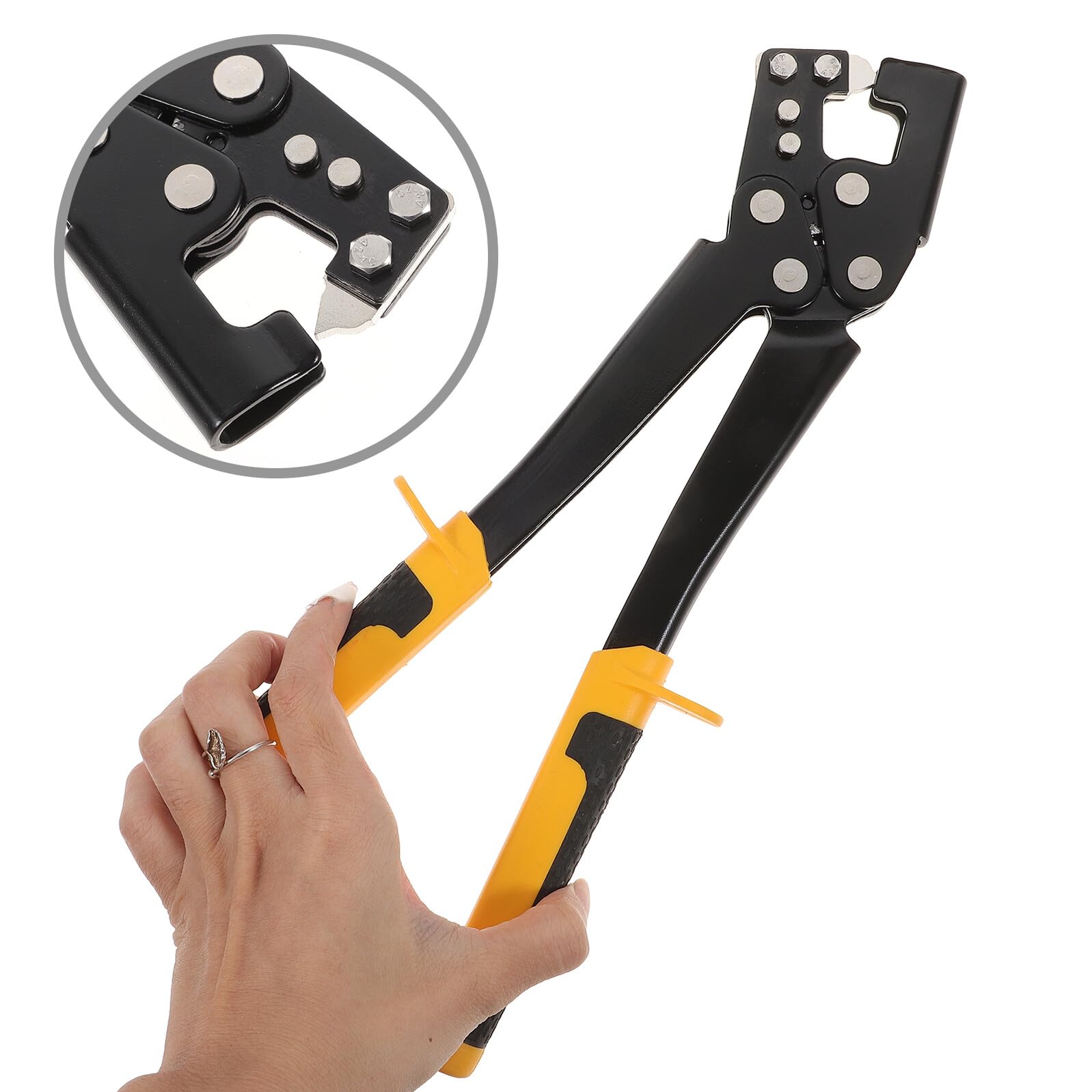 Toddmomy Alicates para Instalación de Paneles de Yeso de Acero Naranja Diseño Ergonómico para Fijar y Unir Perfiles de Acero en Construcción