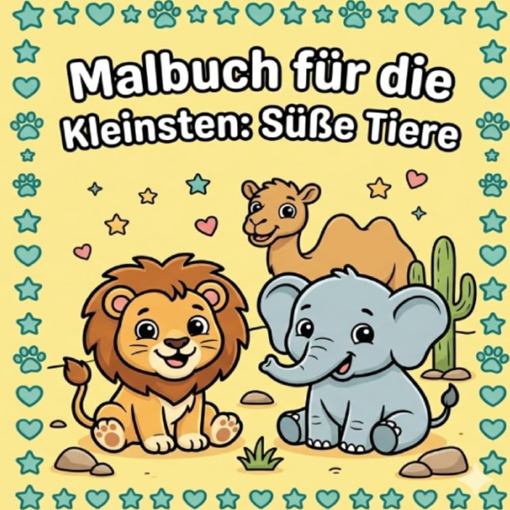 Malbuch für die Kleinsten: Süße Tiere: 27 süße Tiere mit dicken Linien für Kleinkinder ab 1-3 Jahren. Perfekt für Buntstifte, Wachsmalstifte und erste Ausmalversuche.