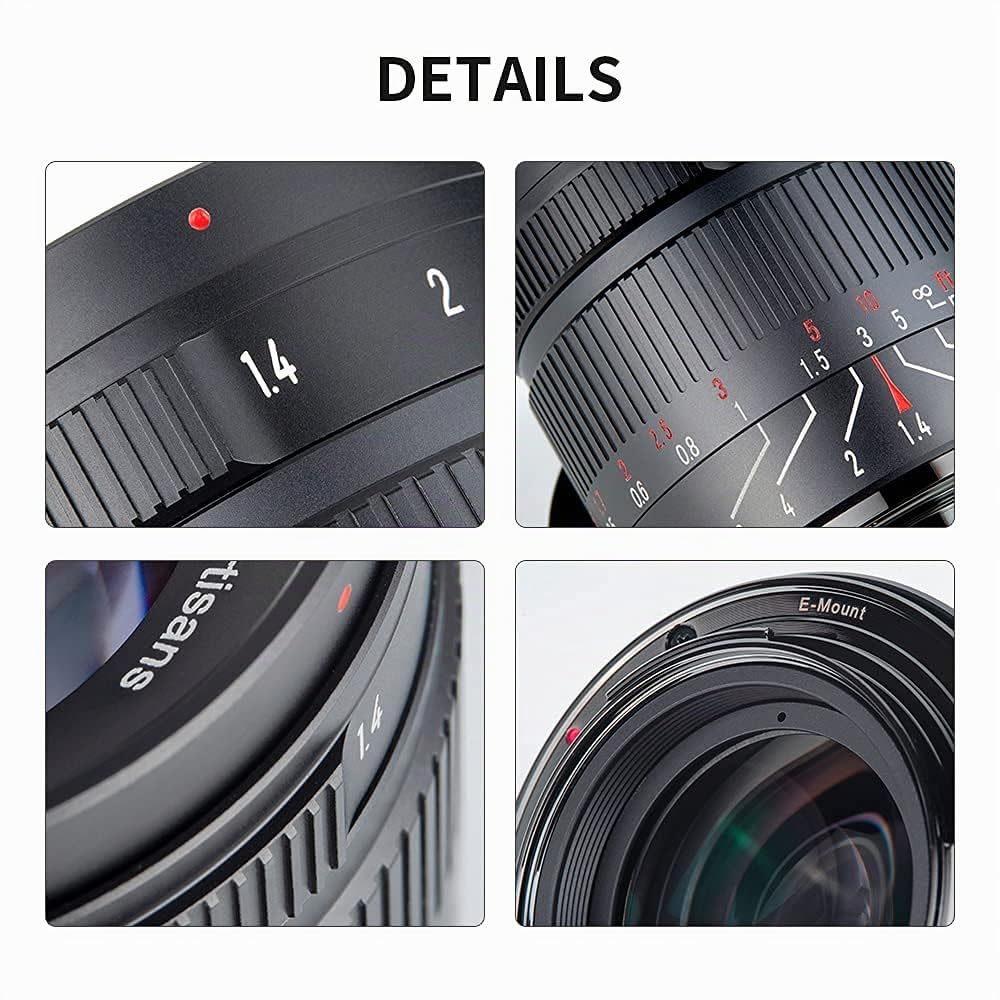 7artisans 55mm F1.4 Mark II APS-C Objektiv mit manueller Fokussierung Spiegellose Kameras mit großer Blende Objektiv für Canon EOS-M/EOS-M2/EOS-M3/EOS-M100/EOS-M5 EOS-M6/EOS-M50/EOS-M10