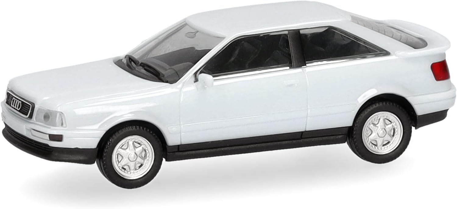 Herpa car Model Audi 90 Coupé, on a Scale of 1:87, Plastic Miniature, Made in Germany, Model Building, Collectors Edition, gulfblue