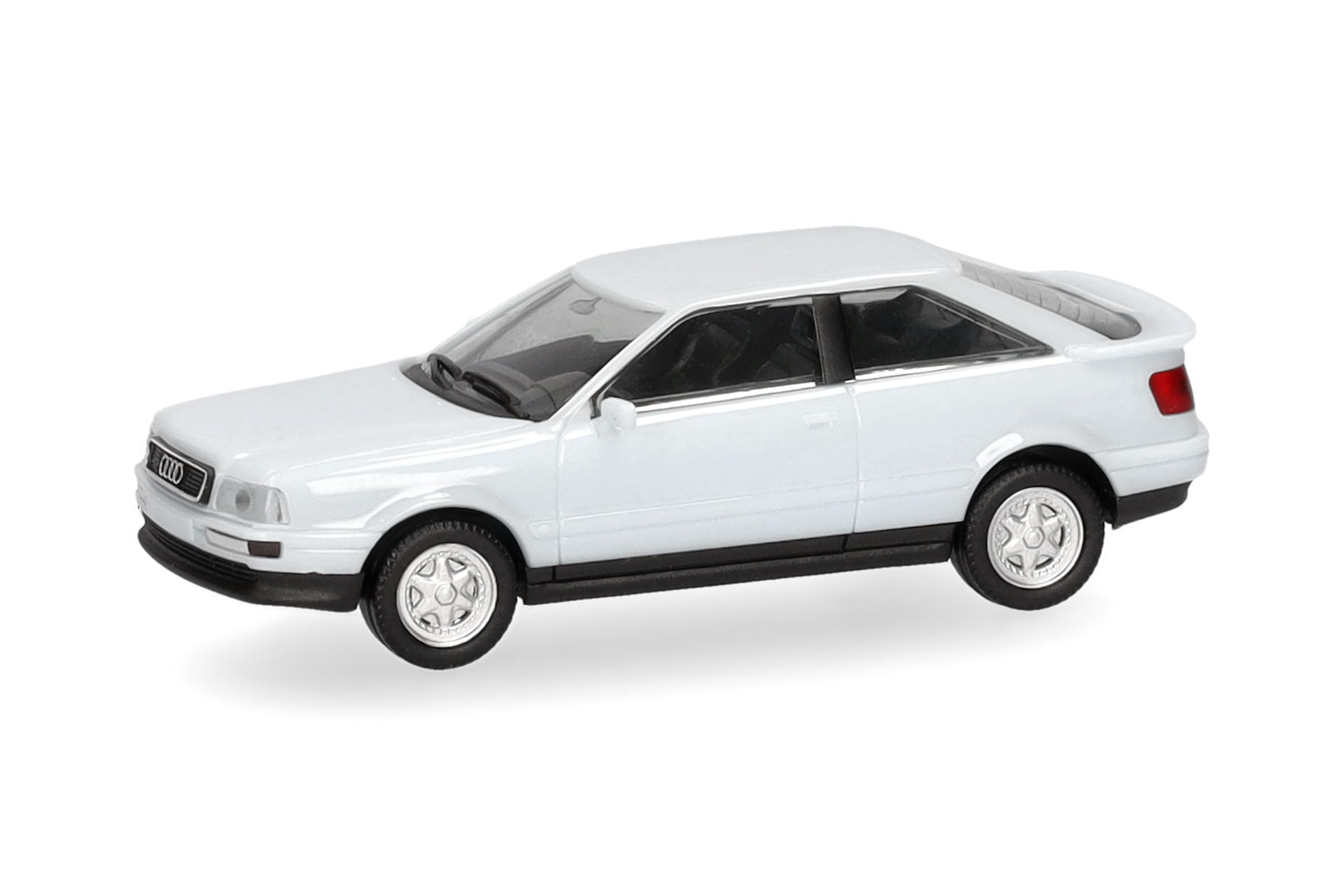 Herpa Basic car model Audi 90 Coupé, gulfblue, on a scale of 1:87, plastic miniature, made in Germany, model building, entry-level model