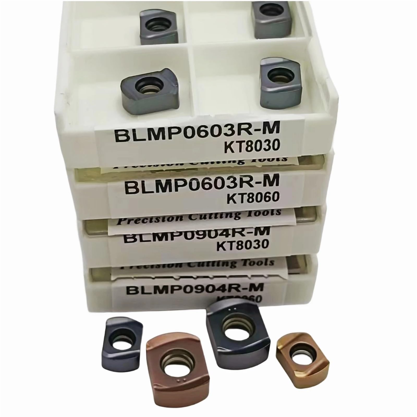 10 Piezas De Insertos Carburo, Fresadora Cuchillas, Herramienta CNC(BLMP0603R-M KT8060)