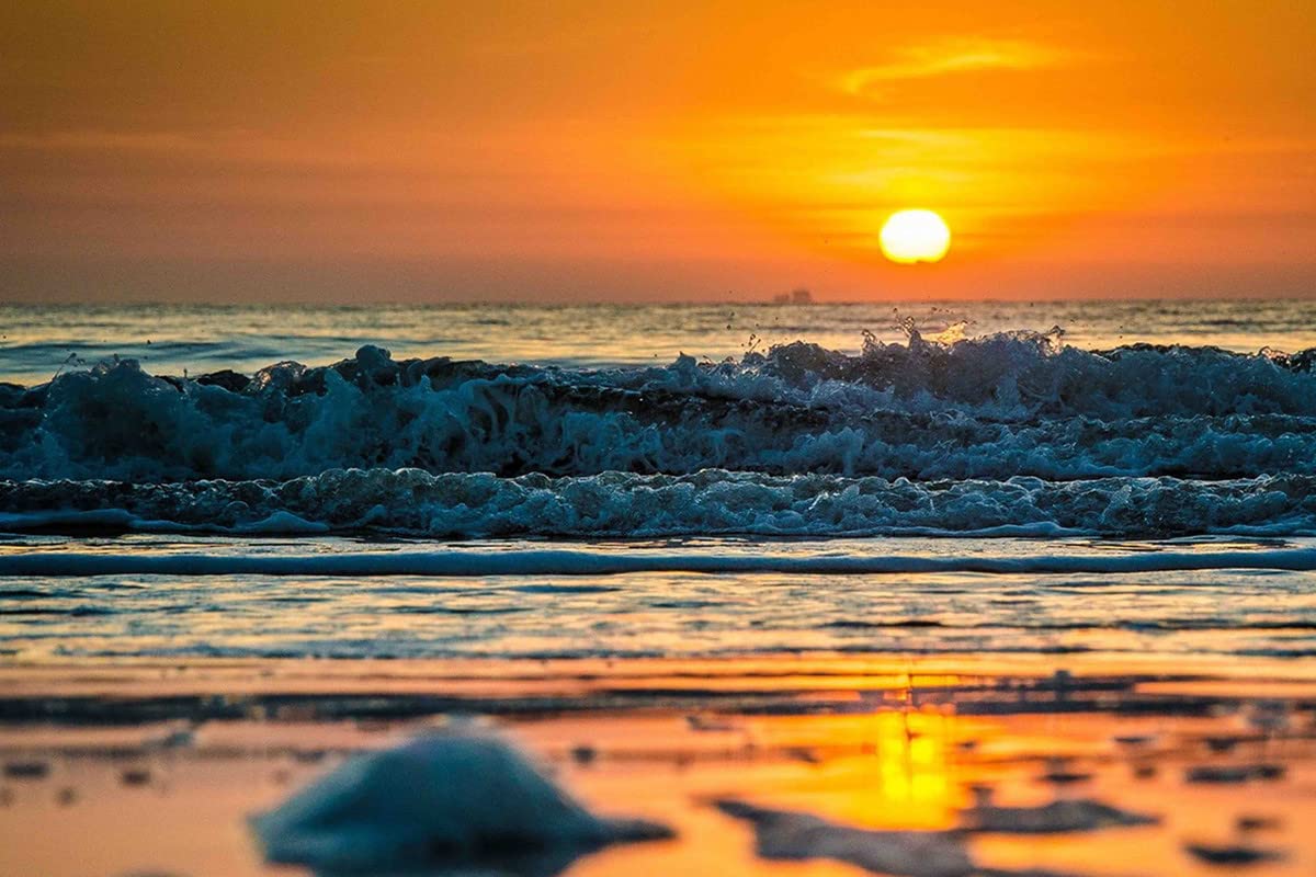 Yellow Alley Beautiful Sunset View Nature Poster For Entrance/Reception/Cafe|1Pc