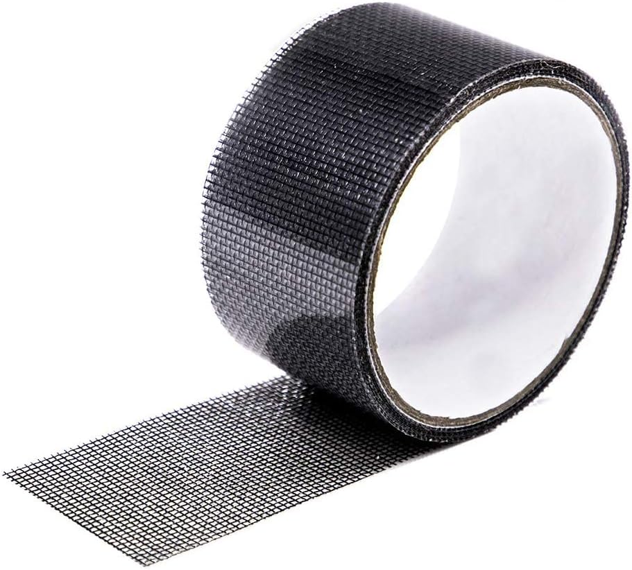 Window Screen Door Tape Mesh Repair (2x78.74 Inches, Black)