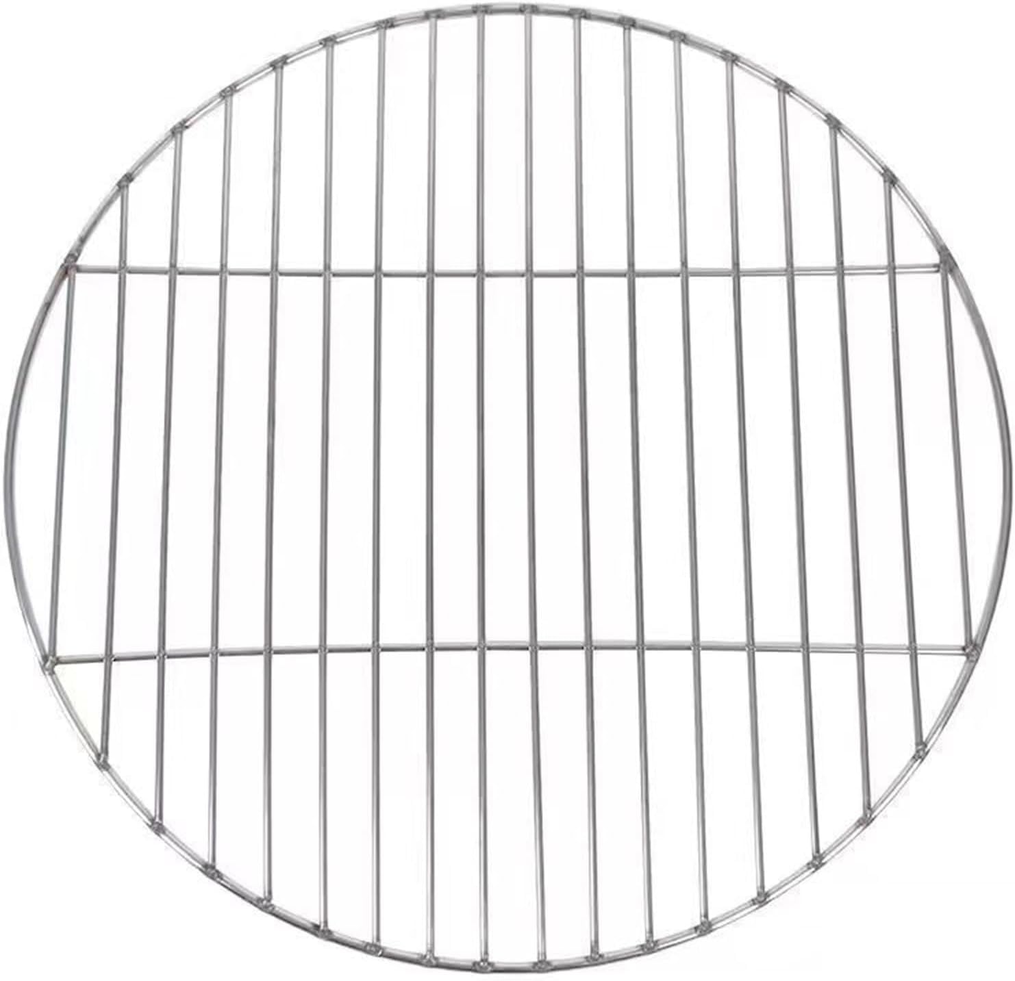 Runder Grillrost aus Edelstahl – 28cm/38cm/43cm BBQ Grillgitter & Backblech für Camping, Picknick & Garten, Rostfreier Rundgrill mit 3 Größen