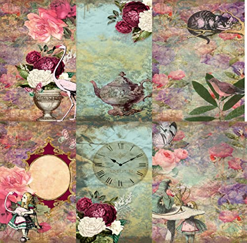 Alice Theme Mulberry Rice Paper, 20.5 x 26.5cm