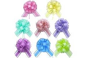 6-Inch Multi-Colored Drawstring Bows for Gift Wrapping and Decoration