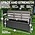 EconoHome 3 Seat Outdoor Storage Bench - 90 Gallon Capacity - Weatherproof Resin Bench for Patio, Porch, Garden, Yard, Pool Area - Furniture for Pool Accessories, Gardening Tools, Toys