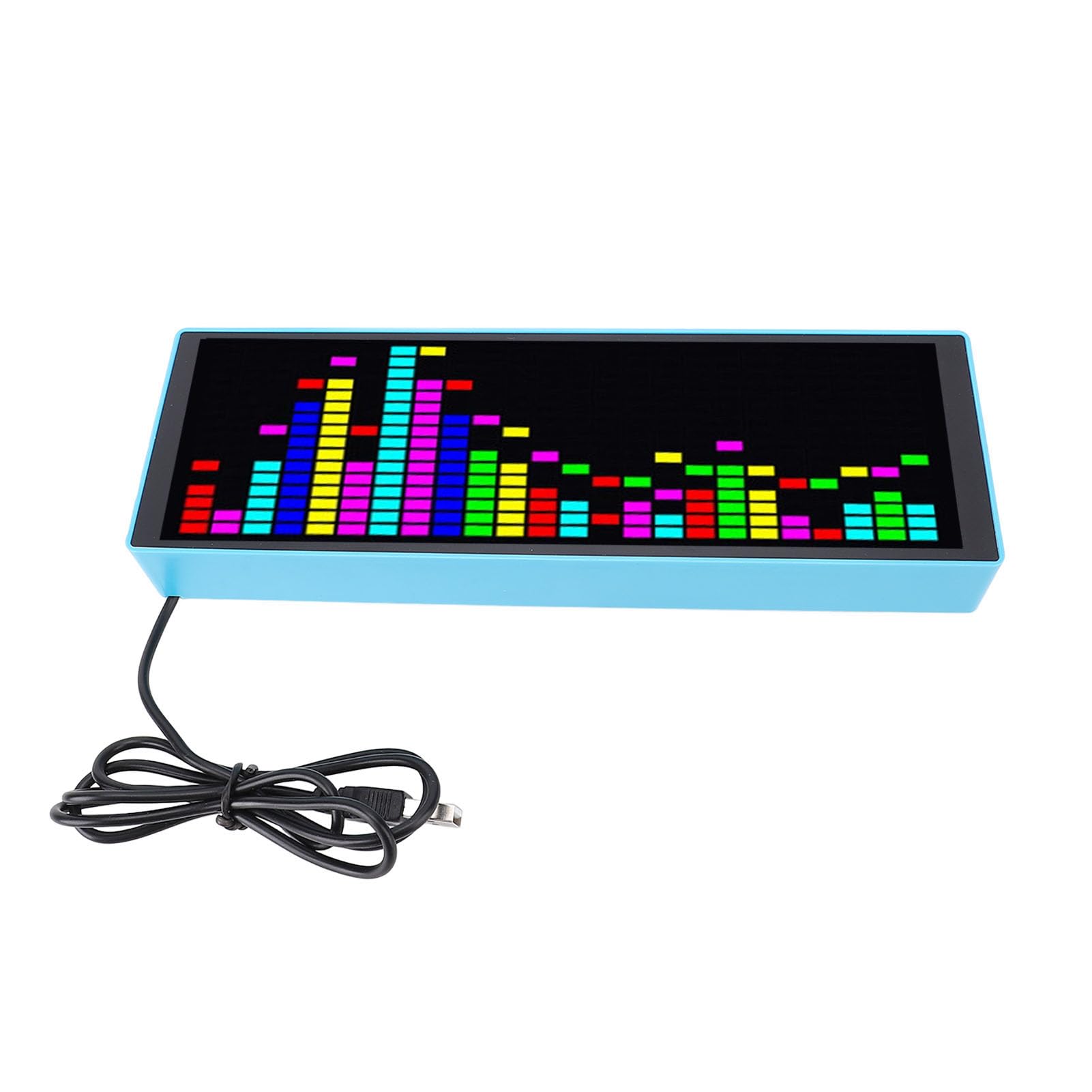 Affichage du Musical, Capteur Vocal au Niveau du Rythme, Analyseur de Audio LED, Horloge électronique, Lumière Rythmique Contrôlée Vocale RVB, 12 Effets de Couleur Dynamique et 7