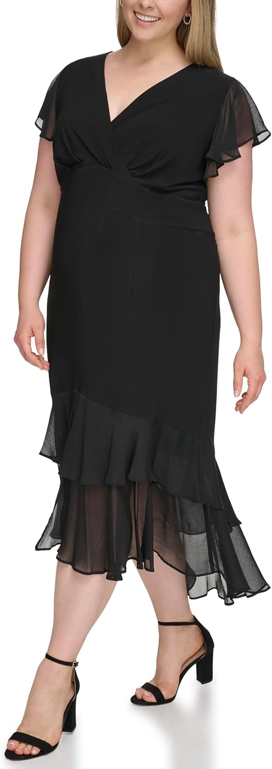 Tommy Hilfiger High-Low Flutter Dress - Image 2