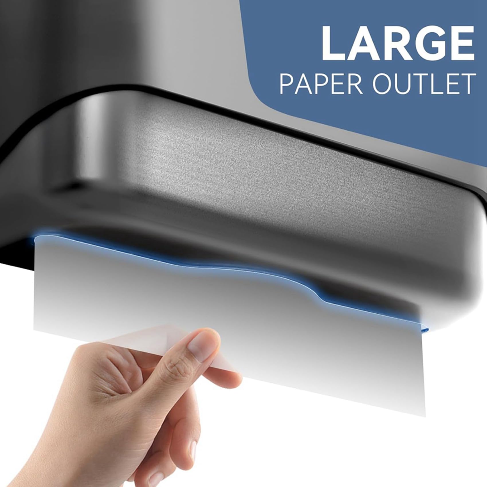 2X Distributore di Asciugamani di Carta Adesivo da Parete Multipiegato Tripiegato Distributore di Asciugamani di Carta Commerciale per Bagno Grigio