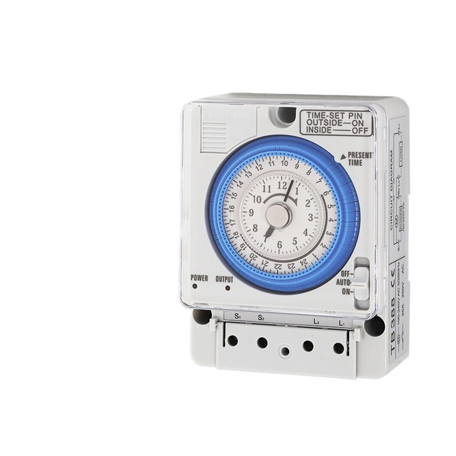 Mechanische Zeitschaltuhr TB388, Korridor-Timer, Zeitschaltuhr (Size : 380VAC)