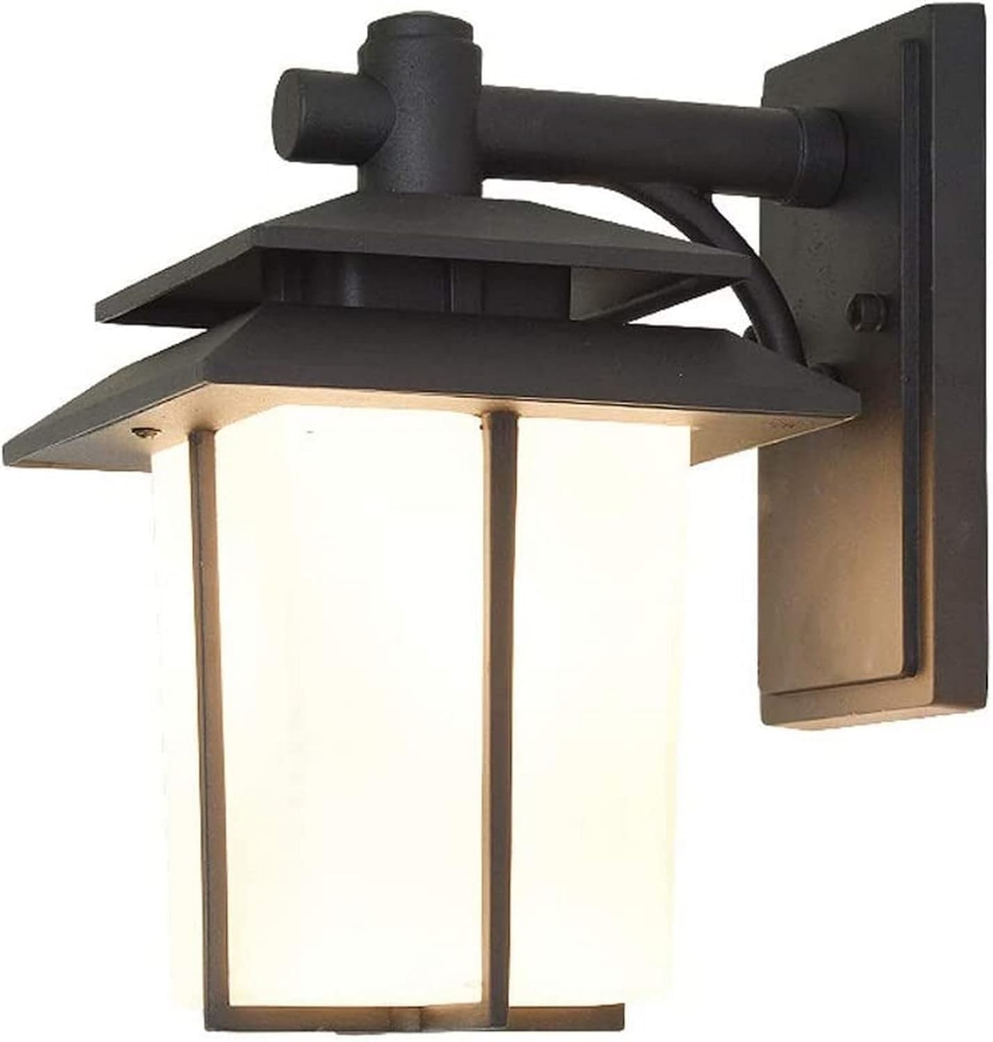 OZBMA Garden Wall Light Modern Outdoor Black Matte Weatherproof Wrought Iron Fixture Sconce,Indoor Lighting (Onecolor)