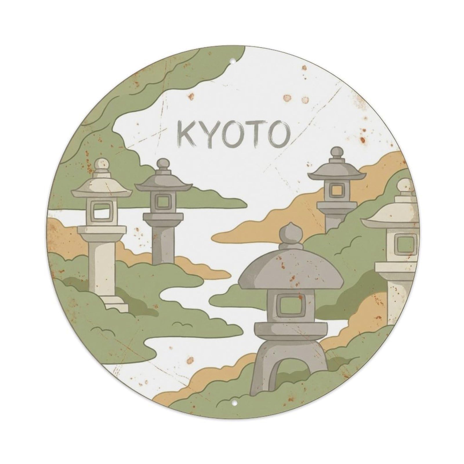 Kyoto Japan Ancient City Scenic Heritage Journey Metal Tin Sign