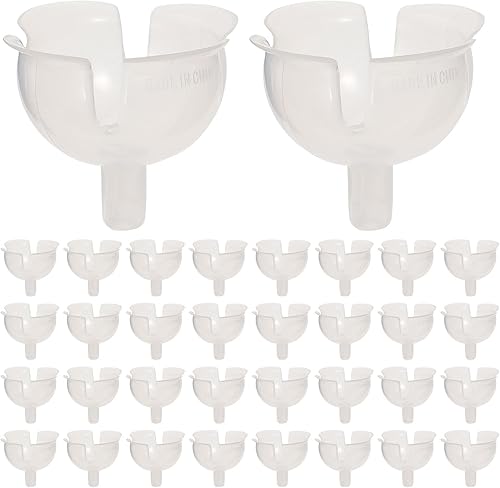 FOMIYES 60 soportes de bolas de chocolate transparente tazas de plástico de trufa de chocolate base fija para el día de San Valentín boda fiesta