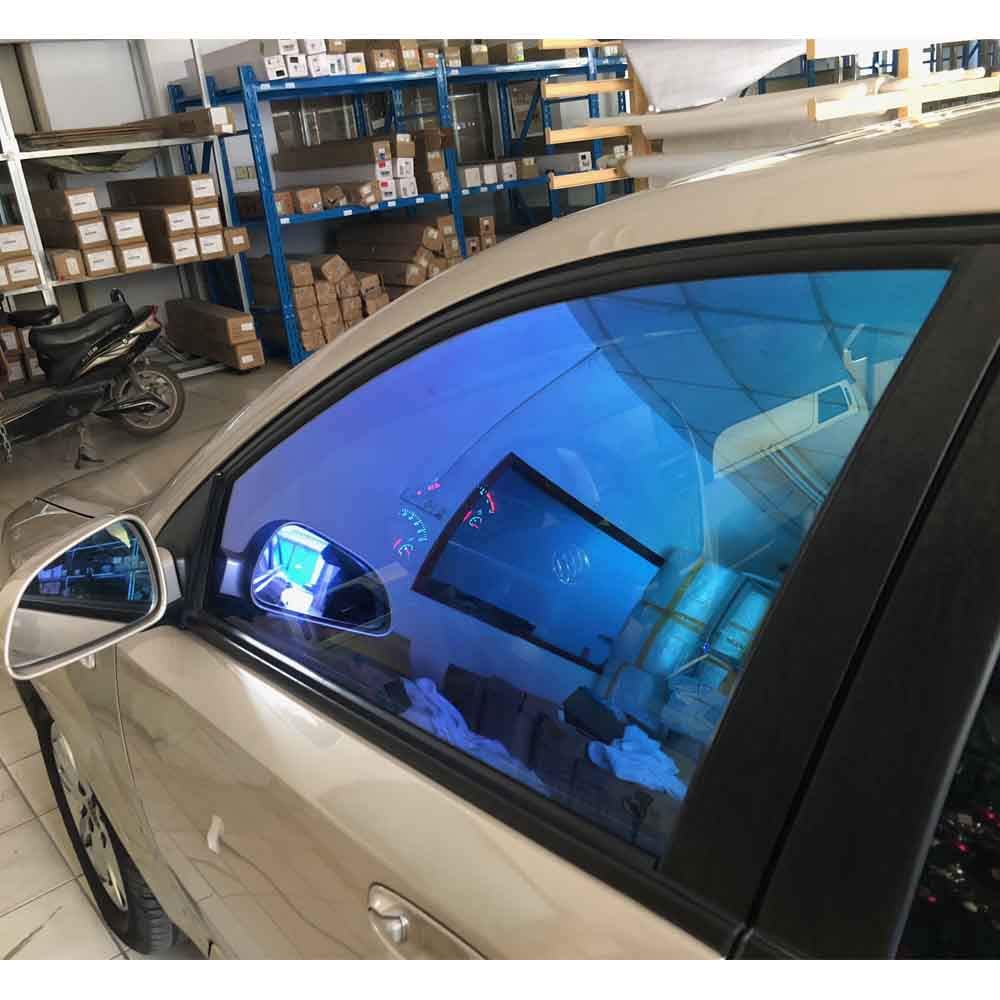 TöNungsfolie Auto 60"x20" Chamäleon Blue & Green Glass Fenster Tinting Film VLT 55% für Side Windows Sommer Solar + UV Protector Schutz Scheiben TöNungsfolie Auto