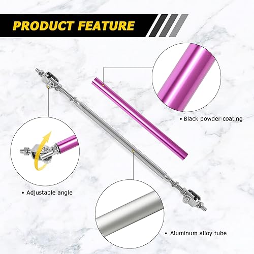 Vista 5 de AUXMART 2 varillas divisoras, varillas divisoras ajustables de 8 a 11 pulgadas, varillas de soporte divisoras delanteras, barra de soporte