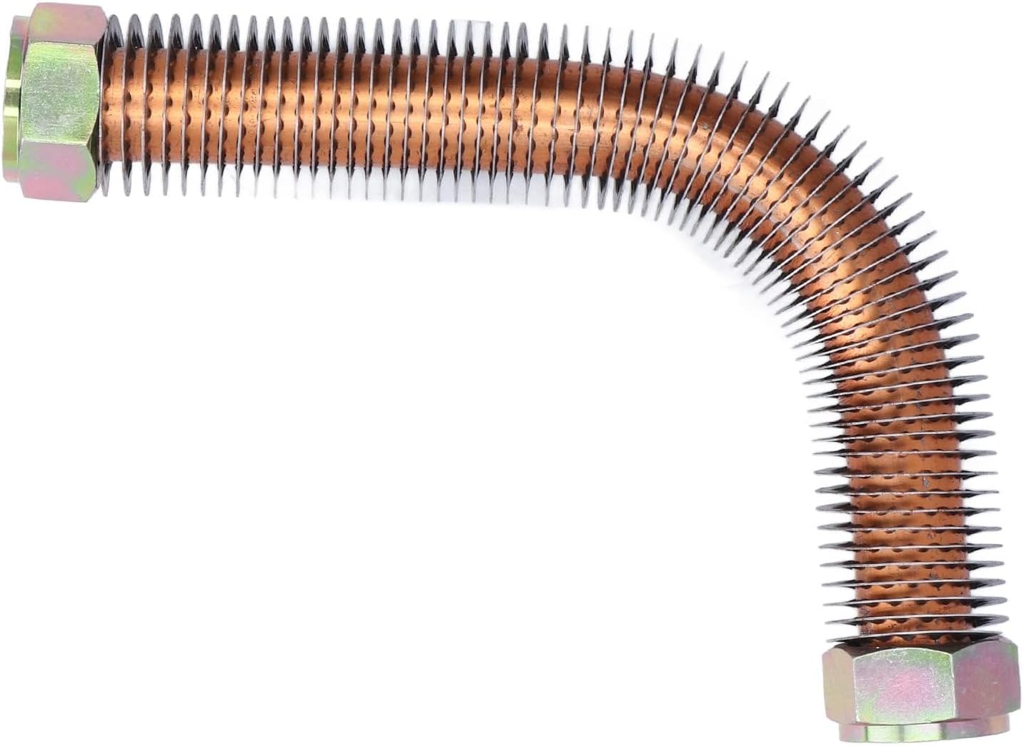Air Compressor Discharge Tube 25mm Diameter M27x1.5mm Thread Aluminum Alloy Brass Plated Exhaust Pipe for High Pressure Pump Head Systems