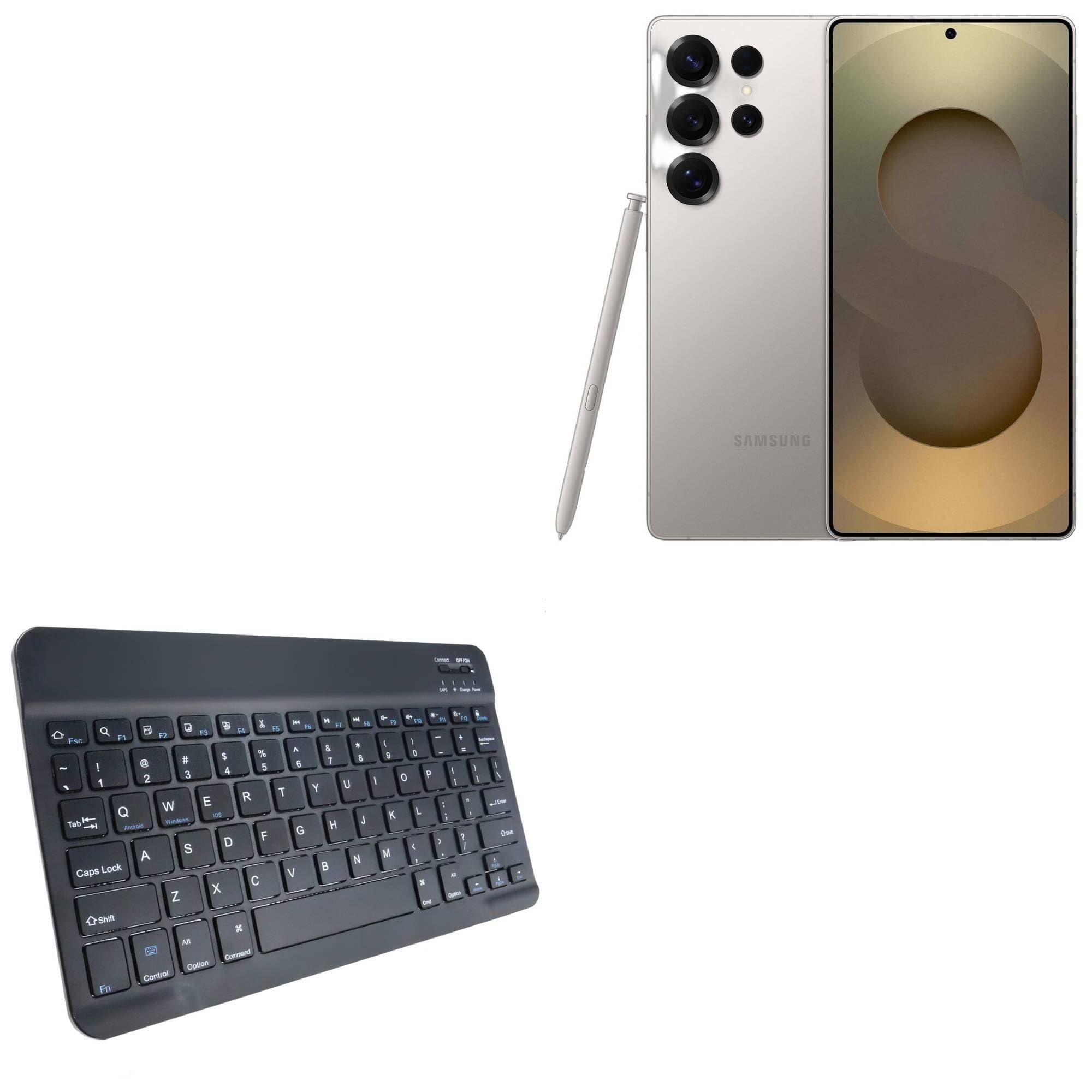 BoxWave Keyboard Compatible with TiAnGin C25Ultra1 (6.9 in) - SlimKeys Bluetooth Keyboard, Portable Thin with Chiclet-Style Keys - Jet Black