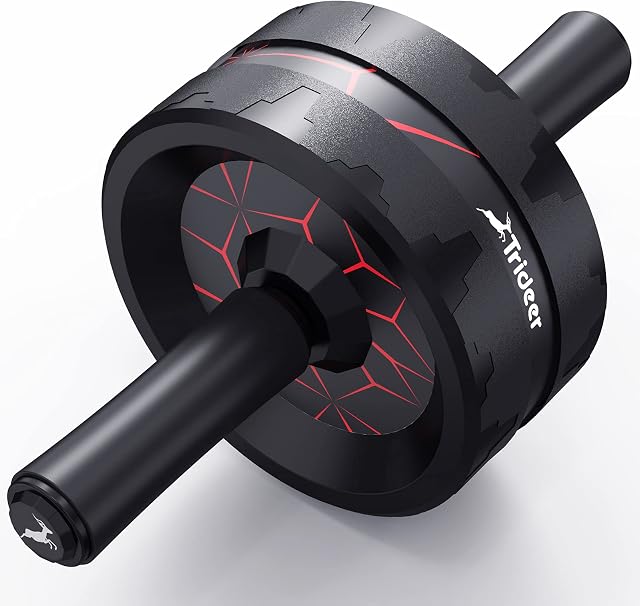 Ab Roller Wheel, Abs Workout Equipment for Abdominal & Core Strength Training, Exercise Wheels for Home Gym Fitness, Ab Machine with Knee Pad Accessories