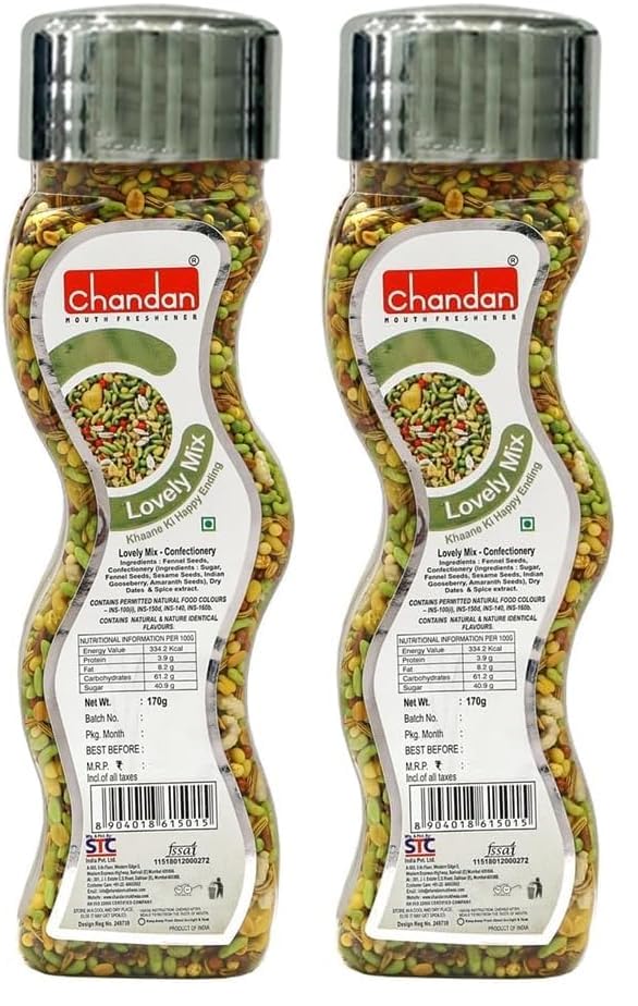 Image of Chandan Mouth Freshener Lovely Mix | 170g | Aids Digestion and Rich in Antioxidants (Pack of 2)