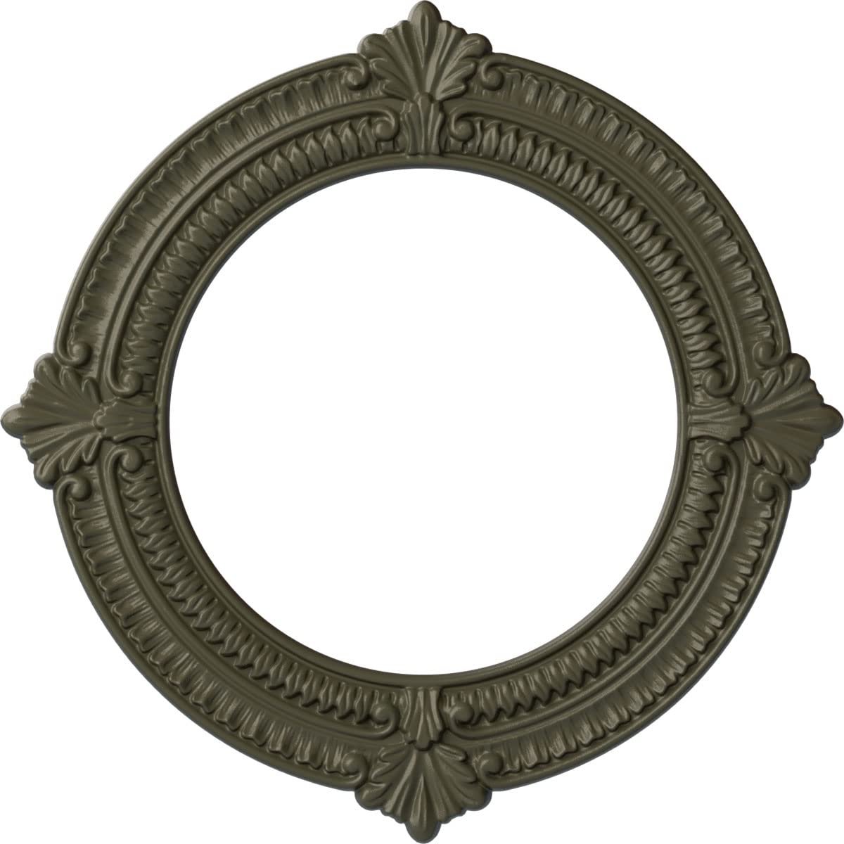 13 1/8"OD x 8"ID x 5/8"P Benson Ceiling Medallion (Fits Canopies up to 8"), Hand-Painted Witch Hazel
