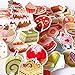 Produktbild JUNZE Kuchen Aufkleber Dessert Aufkleber Handbuch Handbuch Material Aufkleber Familie Handgeschriebenes Menü DIY Gourmet Food Aufkleber 33Pcs