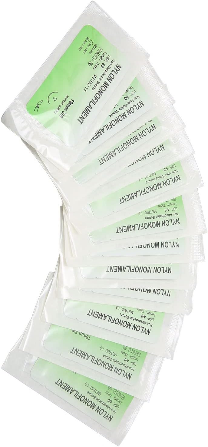 Suture Practice Thread,12pcs Sutures Thread First Aid Field Emergency Trauma Practice Suture Kit