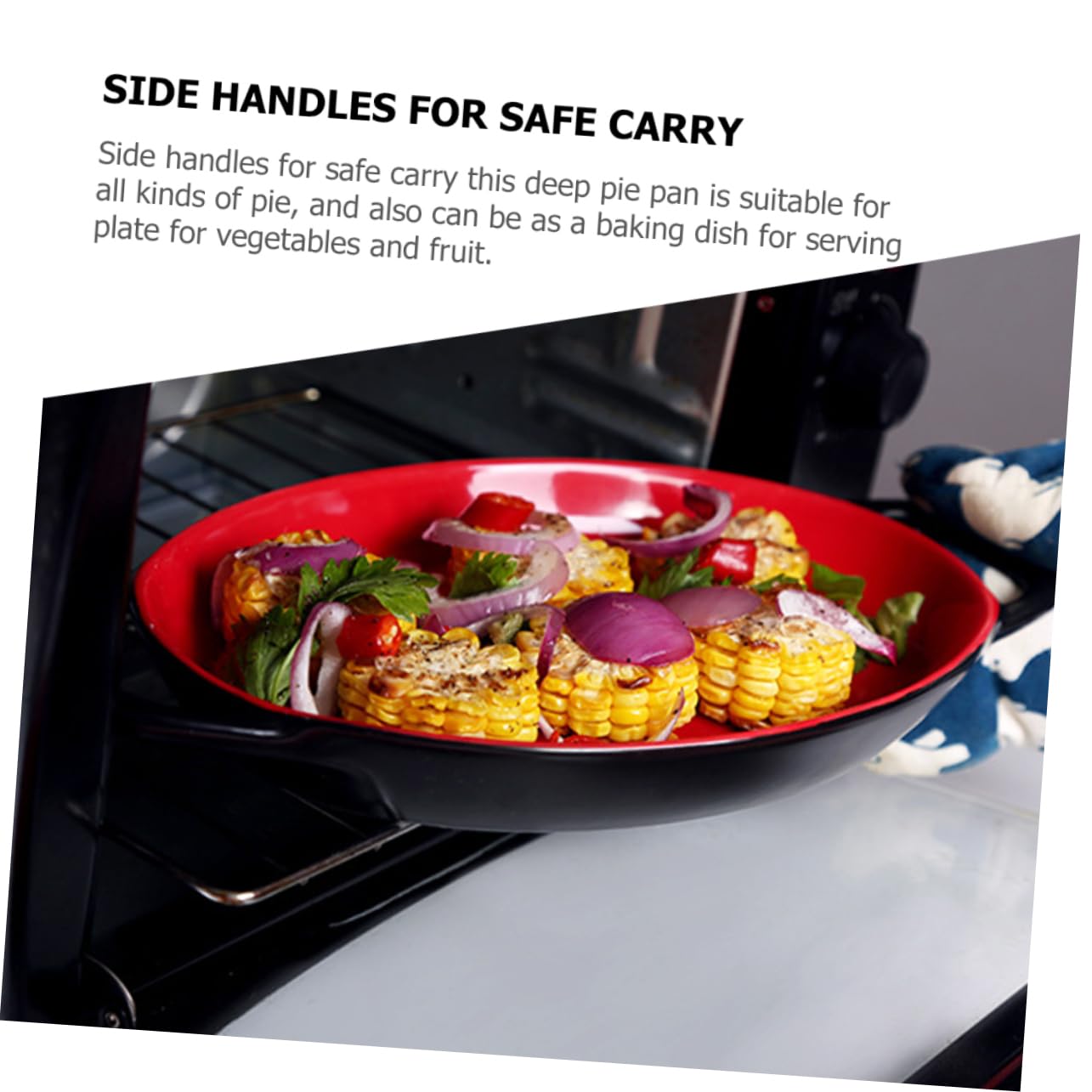 iplusmile 2 Piezas Bandeja de Cerámica para Hornear con Doble Asa Resistente al Calor Plato Decorativo para Asar para Lasaña Queso y Ensaladas Material Duradero y Antiadherente Diseño