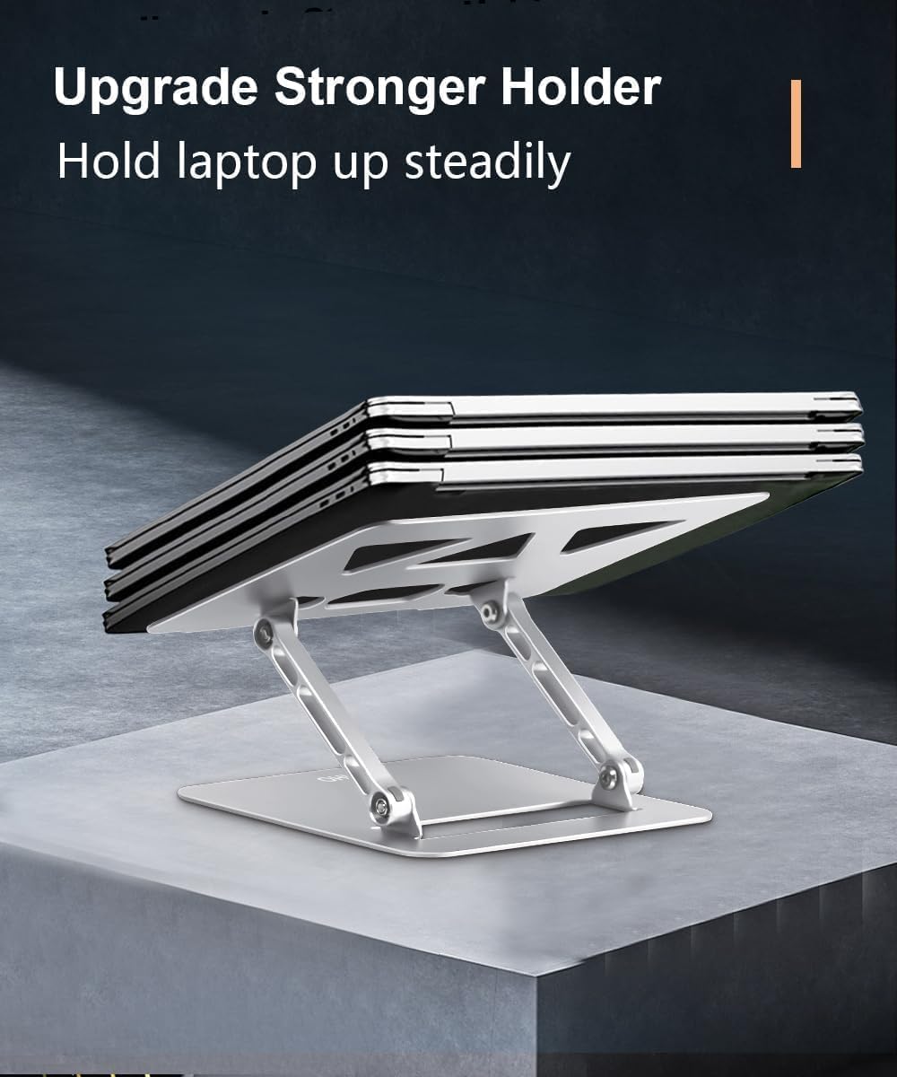 Aoviho Regulowany stojak na laptopa na biurko, przenośny stojak na laptopa i stojak, składany aluminiowy stojak na notebooka do MacBooka Air Pro HP, Lenovo, Dell, Samsung, Chromebook, 10-15,6 cala