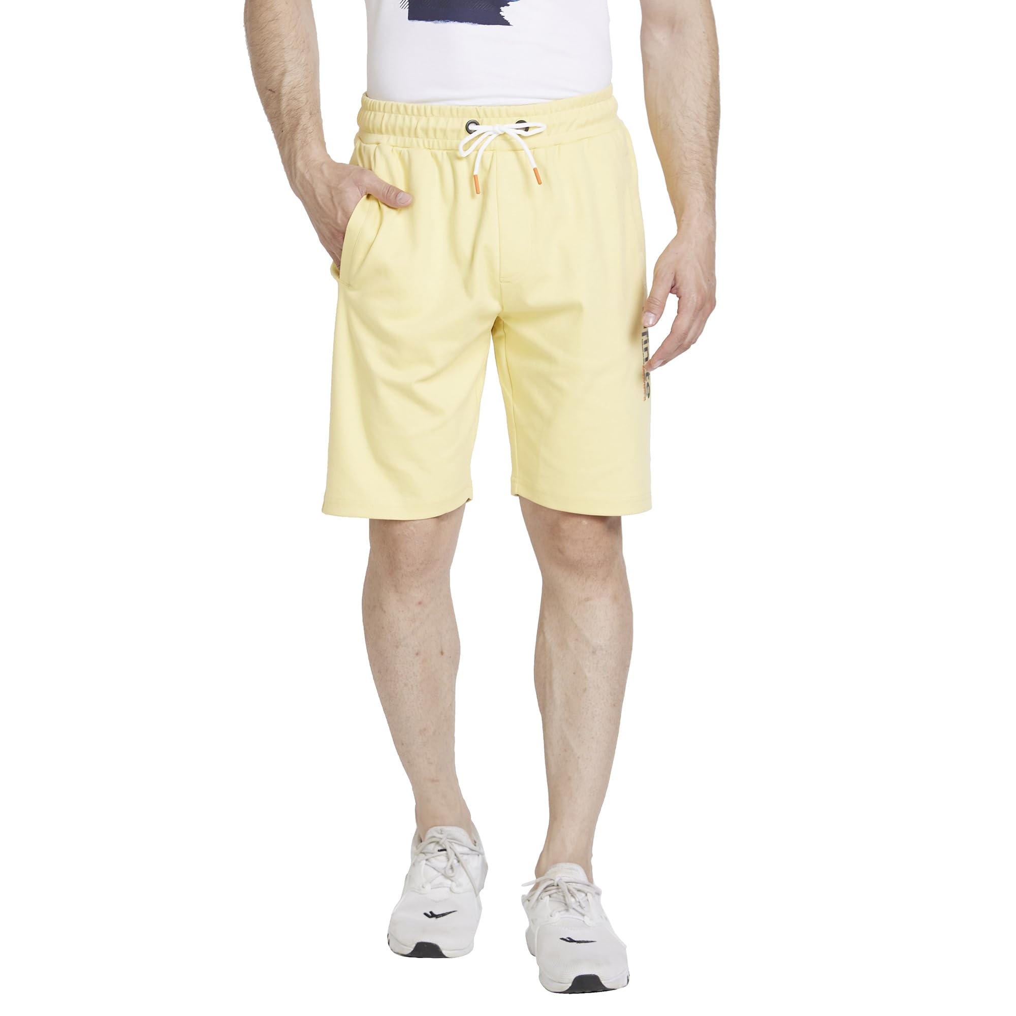 Spykar Solid Blended Elastic and Drawstring Men's Shorts-picture-12